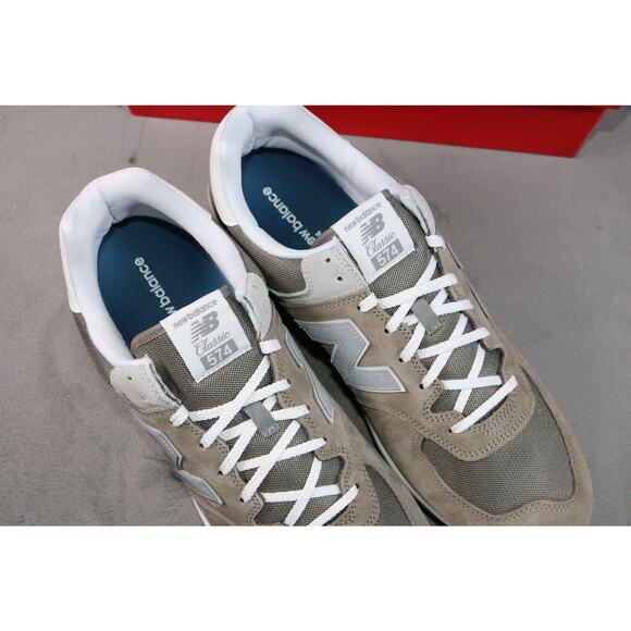 New Balance 574 Baseball Metal Cleats Mens Size 16 Gray White New w/ Box main image 5